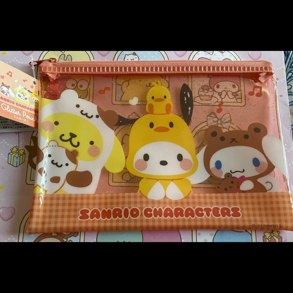 Sanrio Character Glitter Pouch